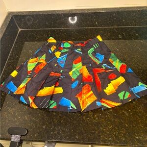 Vintage Lily’s of Beverly Hills Colorful Abstract Women's Pleated Skirt